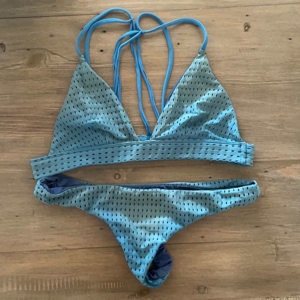 Acacia Swimwear Blue Bikini Set